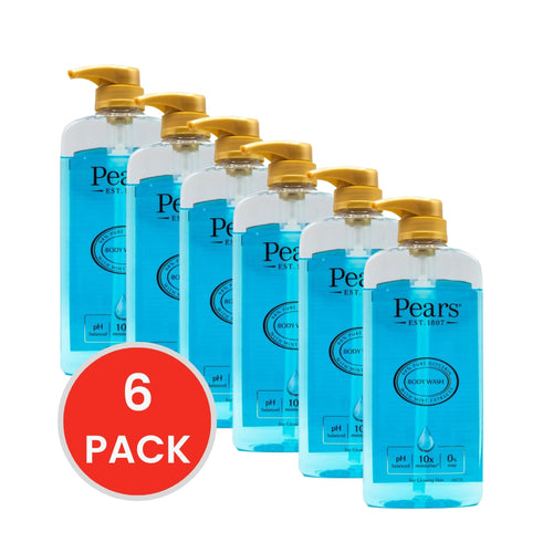 Pears Body Wash For Glowing Skin With Mint Extract 500ml (6x Pack)