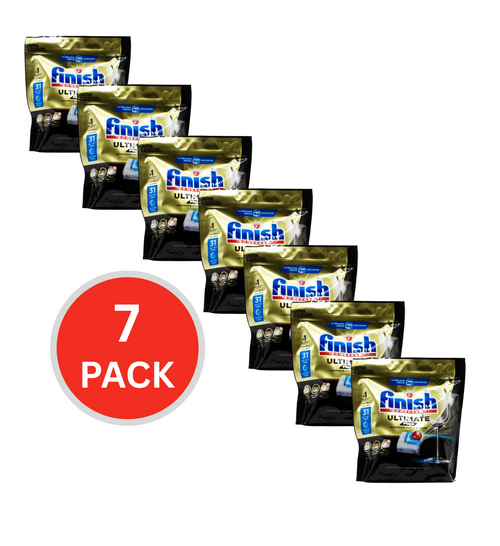 Finish Dishwasher Tablets Powerball Ultimate Plus All In 1 Baking Soda 7 x 31Pk (217 Tablets)
