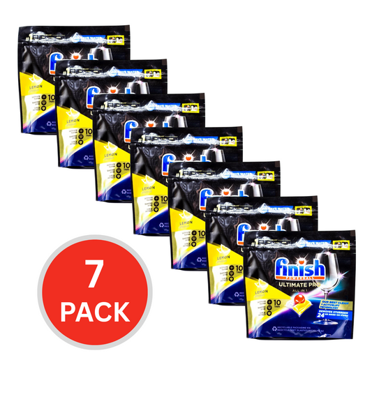 Finish Powerball Ultimate Pro All In 1 Lemon Sparkle 7 x 10Pk (70 Tablets)