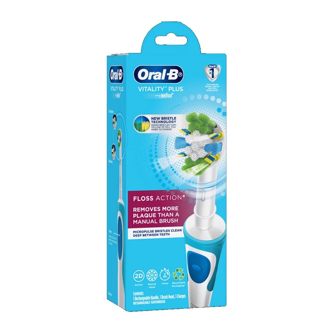 ORAL B ELECTRIC TOOTHBRUSH VITALITY PLUS FLOSS ACTION