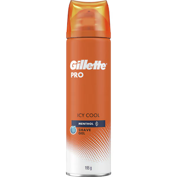 GILLETTE 195G SHAVING GEL PRO MENTHOL ICY COOL (6x Pack)