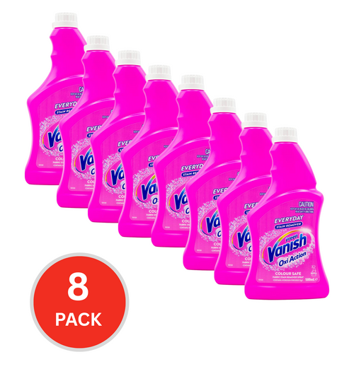 Vanish Preen 500ml Everyday Stain Remover Refill Oxi Action Colour Safe (8x Pack)