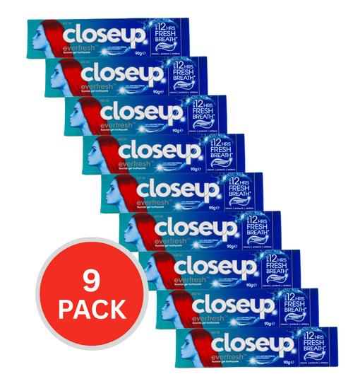 9x Closeup Toothpaste Everfresh Menthol Paradise 90g (9 Pack)