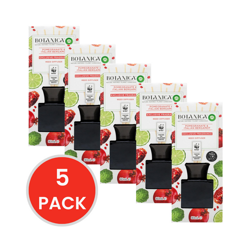 AIR WICK REED DIFFUSER BOTANICA POMEGRANATE & ITALIAN BERGAMOT 80ml (5x Pack)