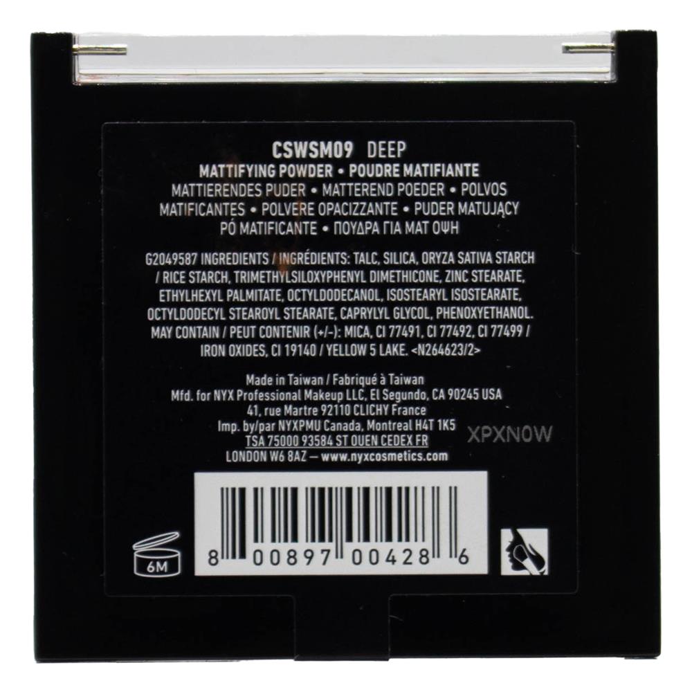 Nyx 6g Mattifying Powder Cant Stop Wont Stop Deep (3x Pack)