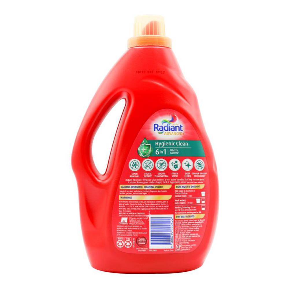 RADIANT 1.8L ADVANCED FRONT AND TOP LOADER HYGIENIC CLEAN (4X Pack)