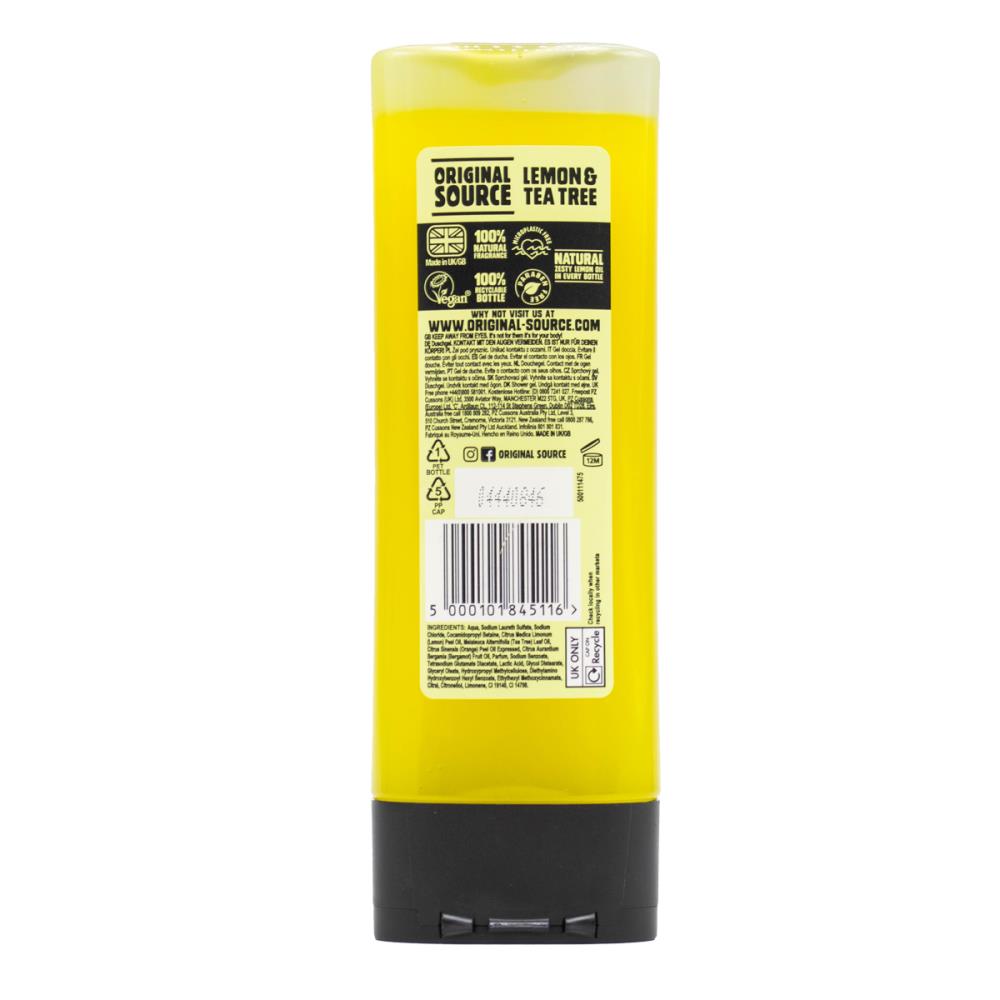 Original Source 250ml Shower Gel Zest Lemon And Tea Tree (6x Pack)