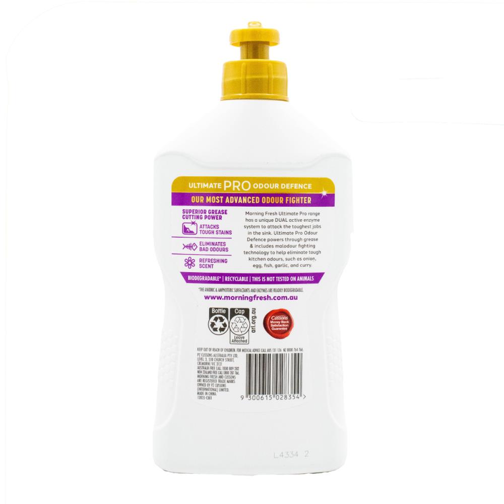 MORNING FRESH 350mL DISHWASHING LIQUID ULTIMATE PRO ODOUR DEFENCE ULTRA CONCENTRATE GRAPEFRUIT TONIC (12x Pack)