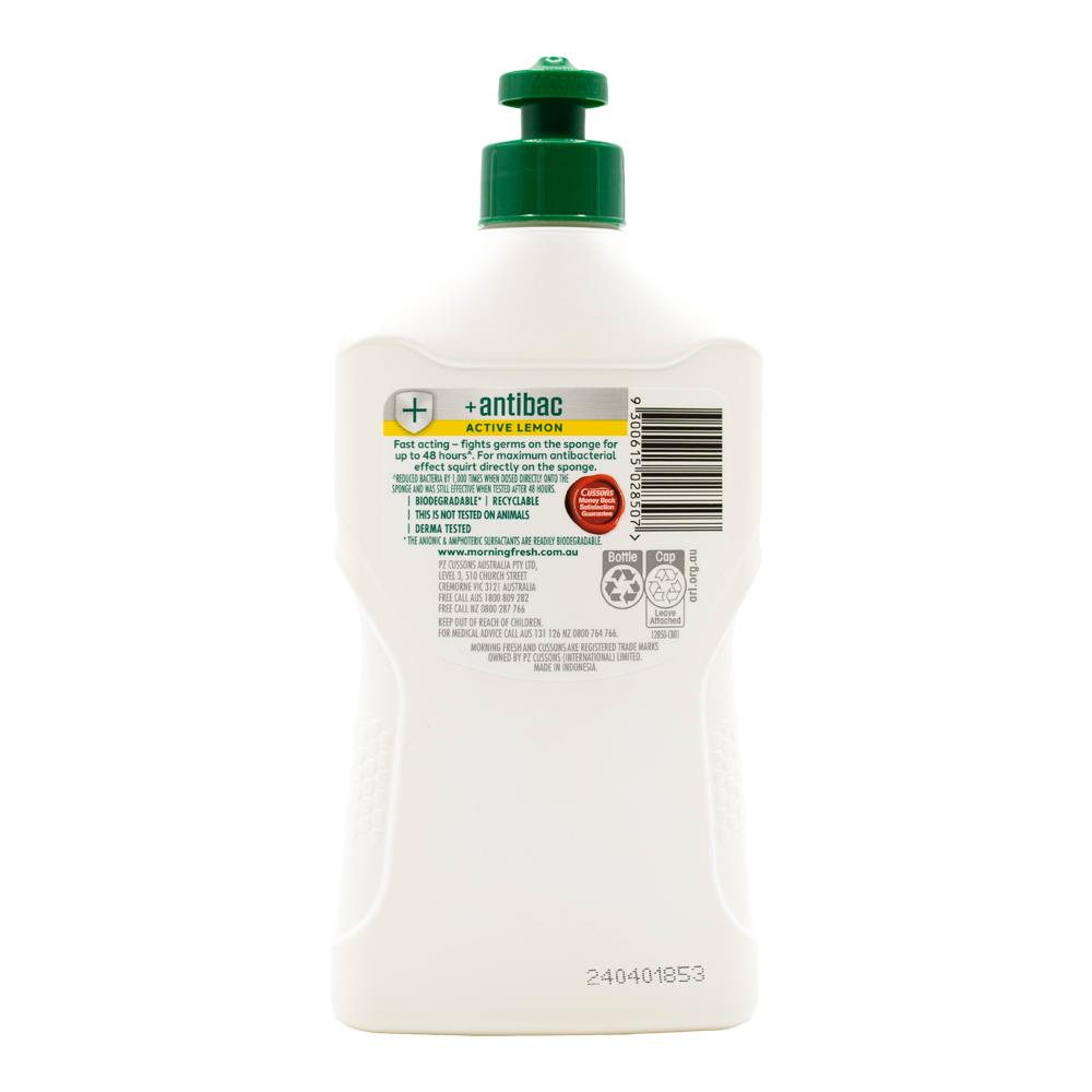 Morning Fresh 350ml Dishwashing Liquid Antibac 48 Hour Protection Active Lemon (12x Pack)