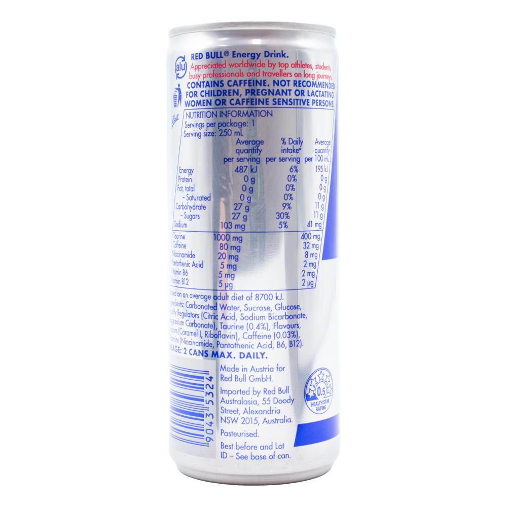 Red Bull 250ml Energy Drink 250ml Can (24x Pack)