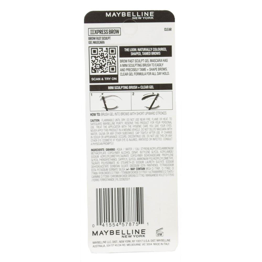 MAYBELLINE 2.75mL EXPRESS BROW CLEAR 10 CARDED (3x Pack)