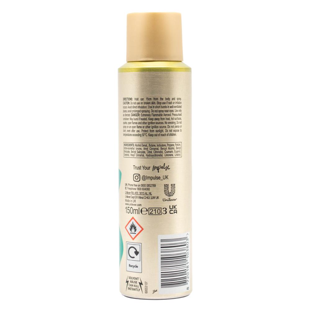 Impulse Body Spray Hint Of Musk Inspired By Bergamot And Musk 150ml (6 Pack)