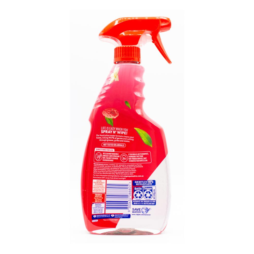 Ajax 475ml Spray N Wipe Divine Blends Vanilla & Berries (8x Pack)