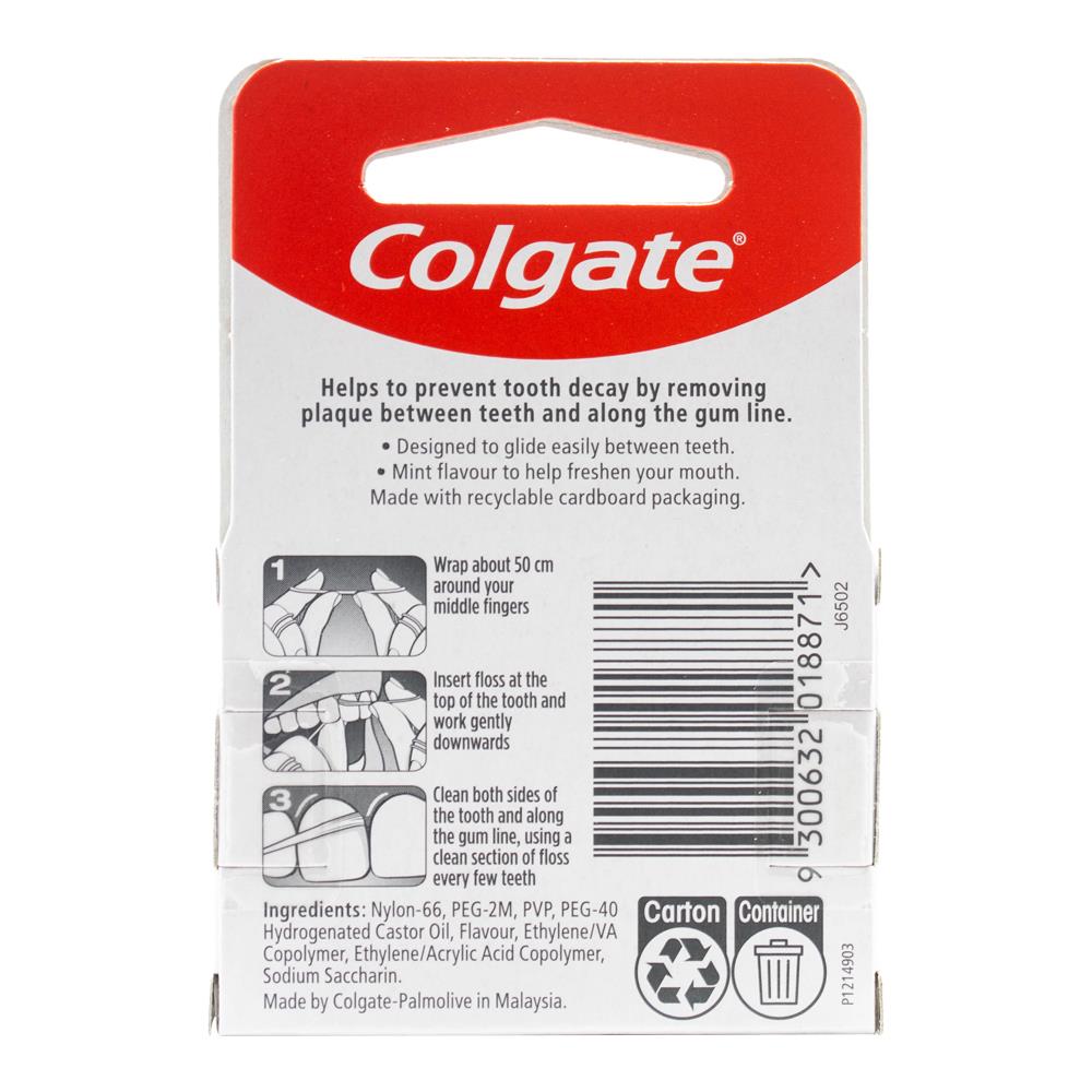 Colgate 25m Dental Floss Mint Waxed (6x Pack)