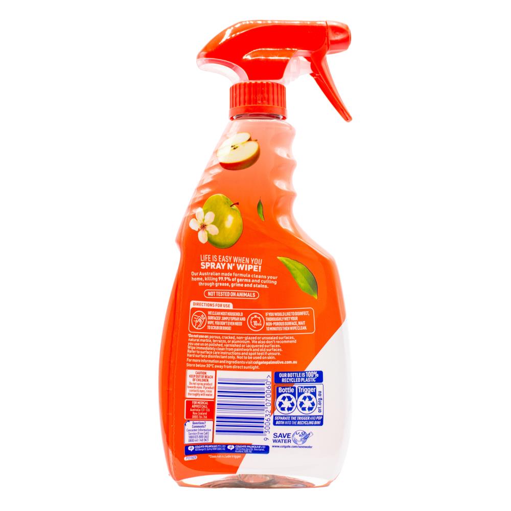 Ajax 500ml Spray N Wipe Trigger Apple & Citrus (8x Pack)