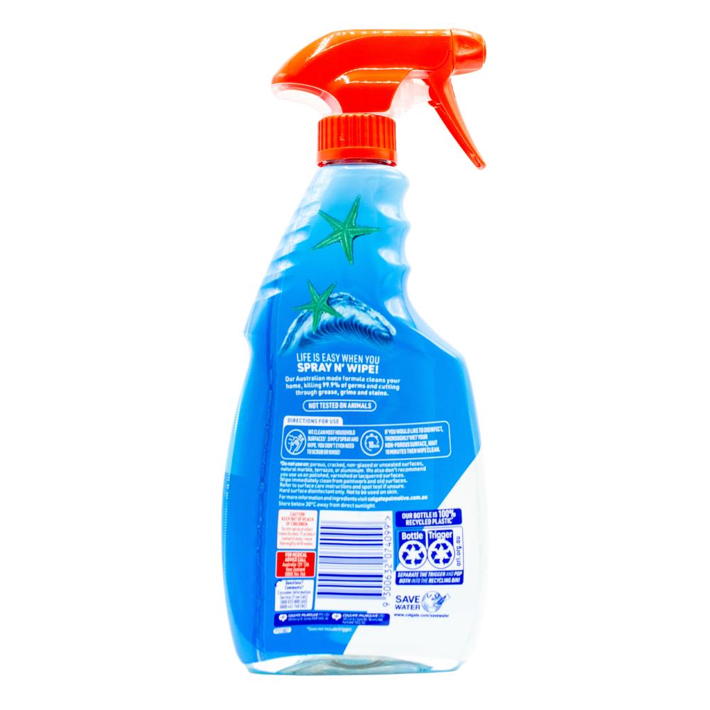 Ajax 500ml Spray N Wipe Trigger Ocean Fresh (8x Pack)