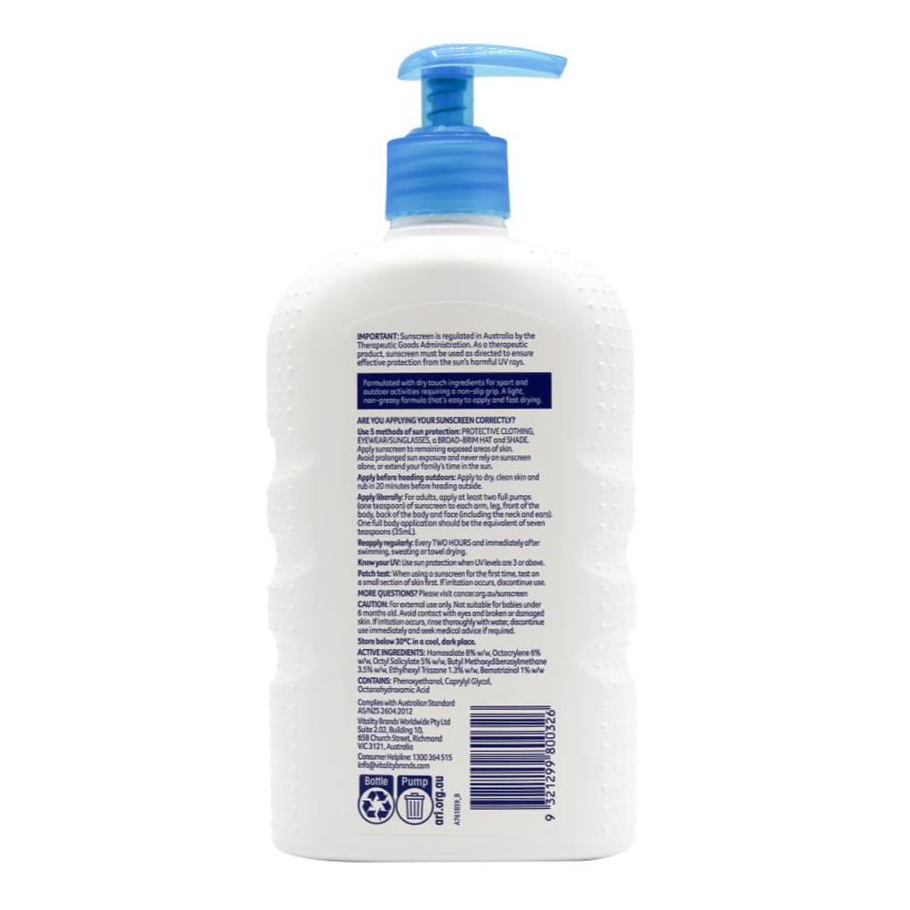 Cancer Council Sunscreen Sport Spf 50+ Pump 500ml (3 Pack)