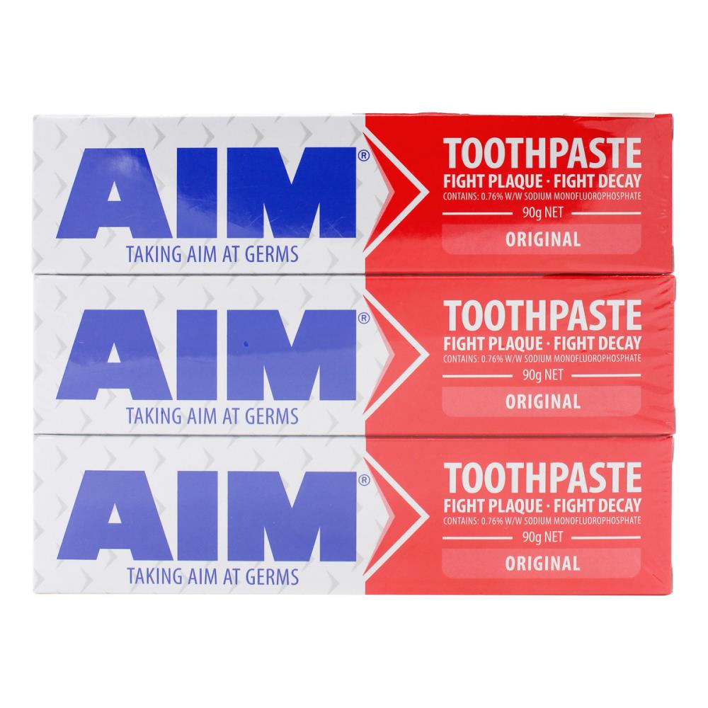 Aim 90g Toothpaste Original 16 x 3Pk (Value Pack 48)