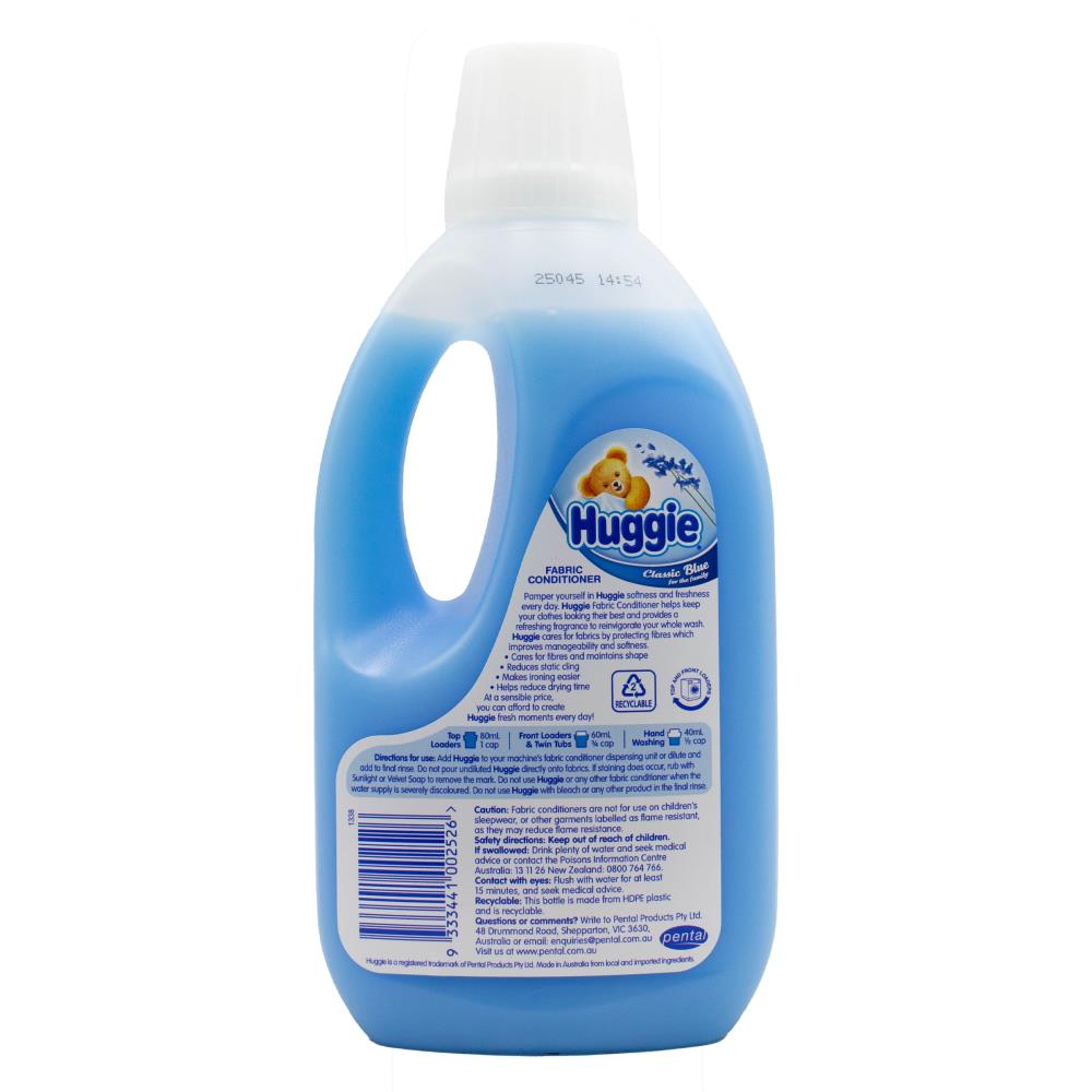 HUGGIE 1l FABRIC CONDITIONER CLASSIC BLUE (6x Pack)