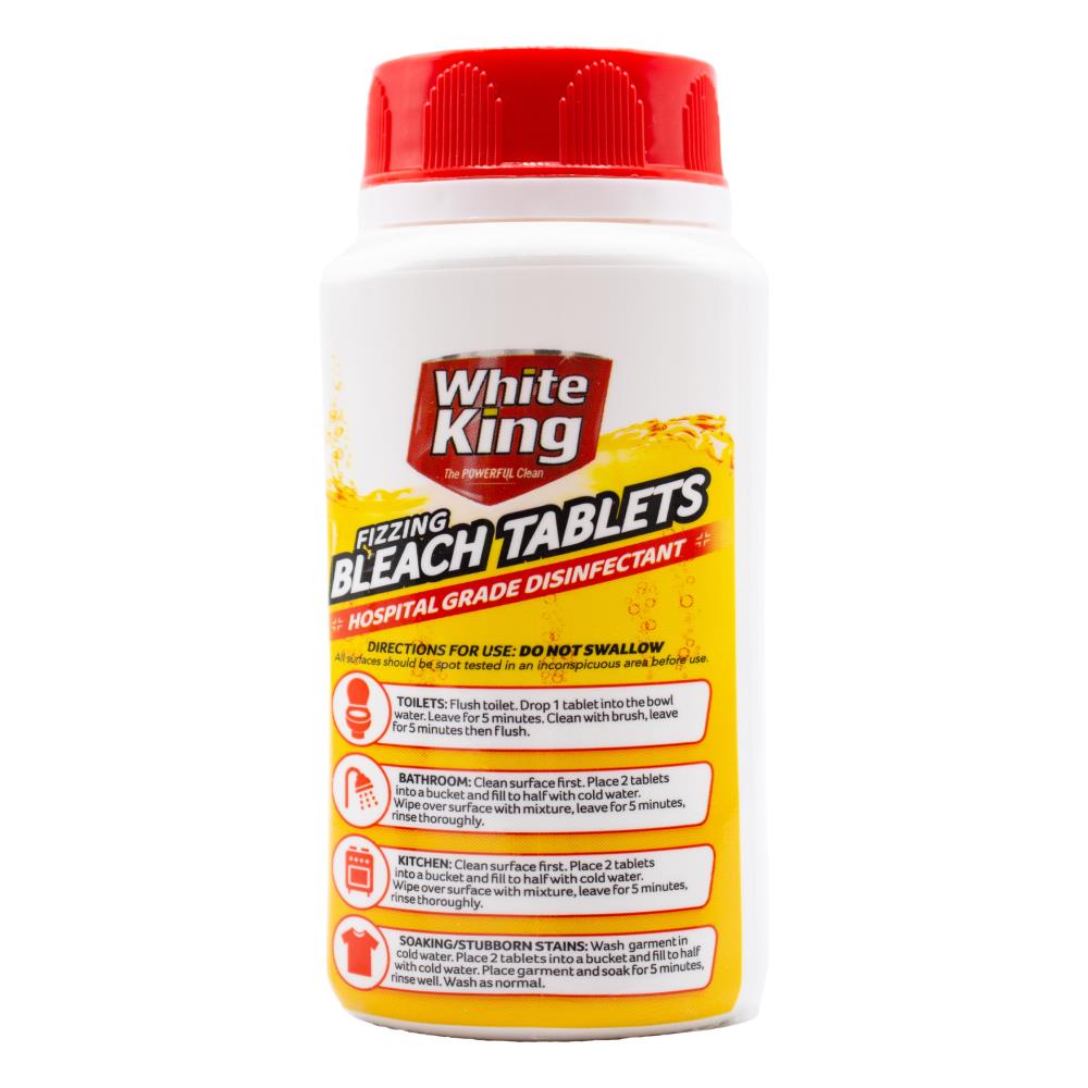 White King Fizzing Bleach Tablets Lemon 6 x 40Pk (240 Tablets)