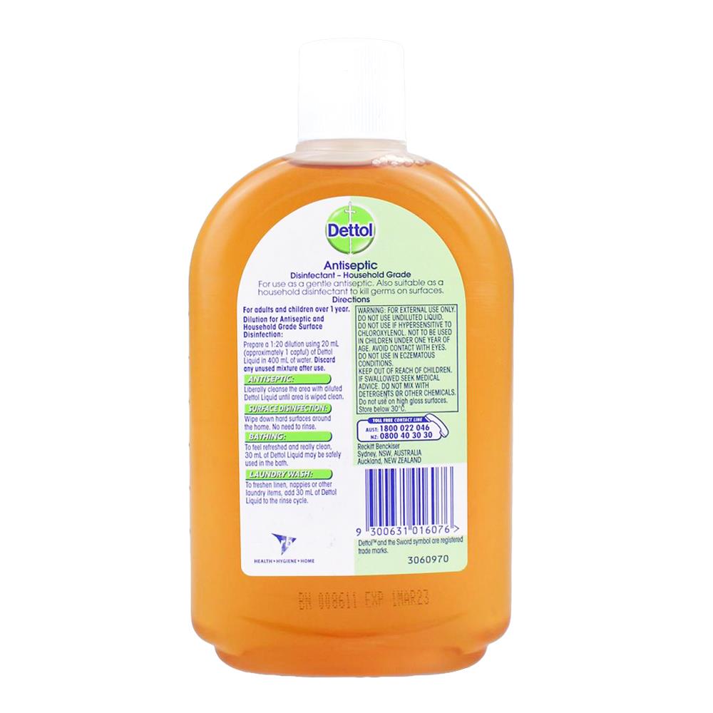 Dettol Antiseptic Disinfectant Household Grade 500ml (6 Pack)