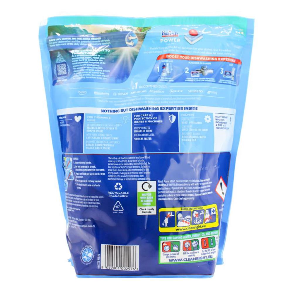 Finish Powerball Dishwashing Tablets Power All in 1 Mega Value Pack 4 X 81pk (324 Tablets)