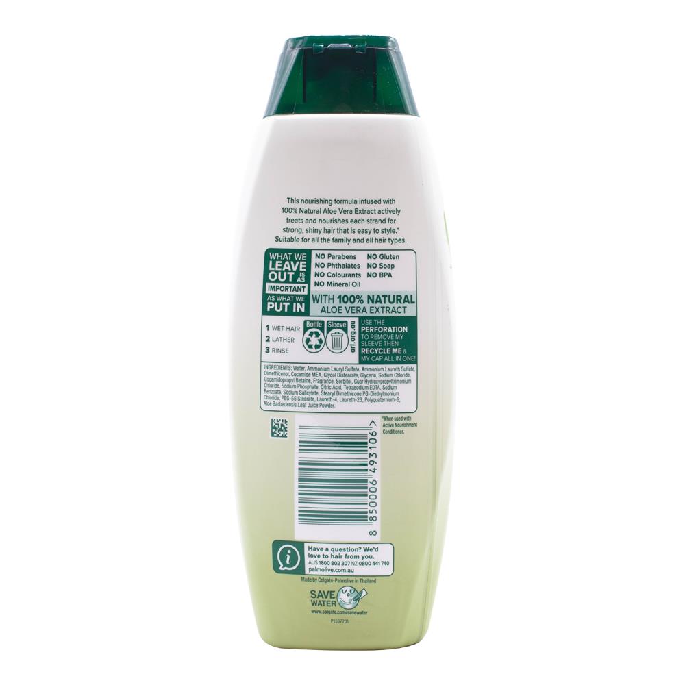 Palmolive Naturals Shampoo Active Nourishment Aloe Vera & Fruit Vitamins 350ml (4 Pack)