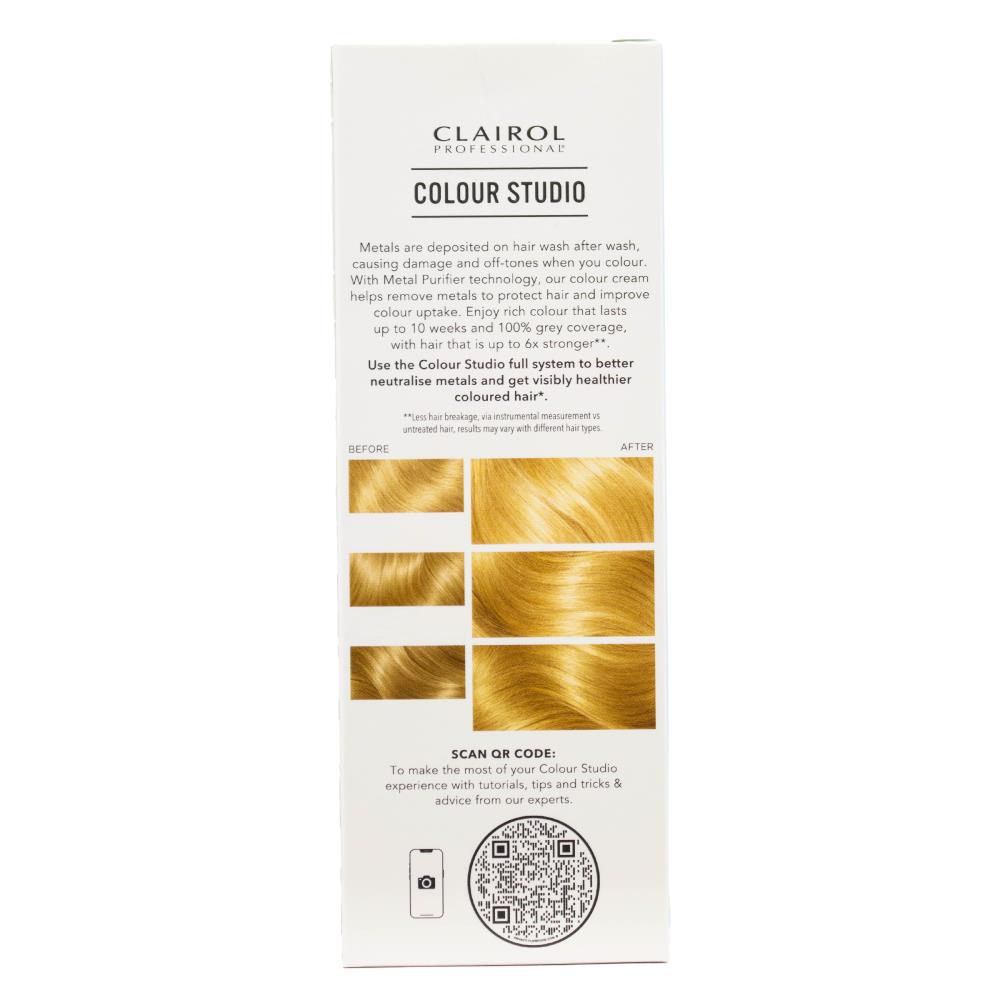 Clairol Professional Permanent Hair Cream Colour Studio 10/0 Beach Blonde (3x Pack)