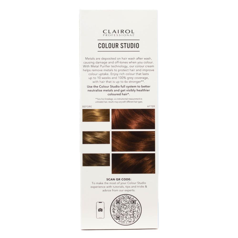 Clairol Professional Permanent Hair Cream Colour Studio 5/74 Cinnamon Brown (3x Pack)