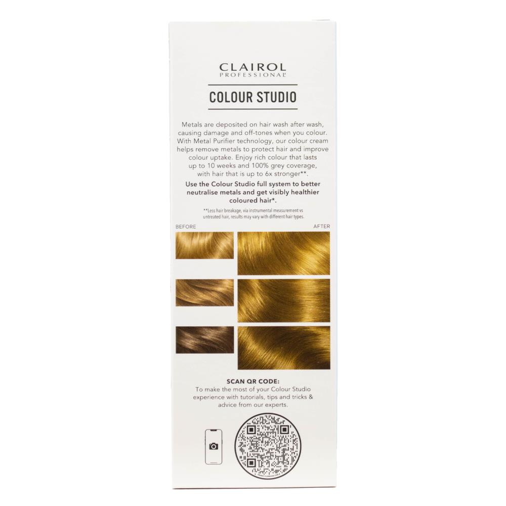 Clairol Professional Permanent Hair Cream Colour Studio 8/0 Butterscotch Blonde (3x Pack)
