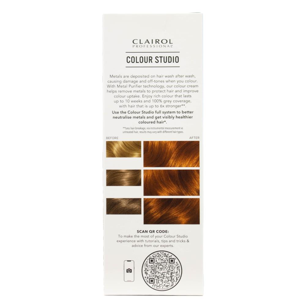 Clairol Professional Permanent Hair Cream Colour Studio 7/43 Copper Blonde (3x Pack)