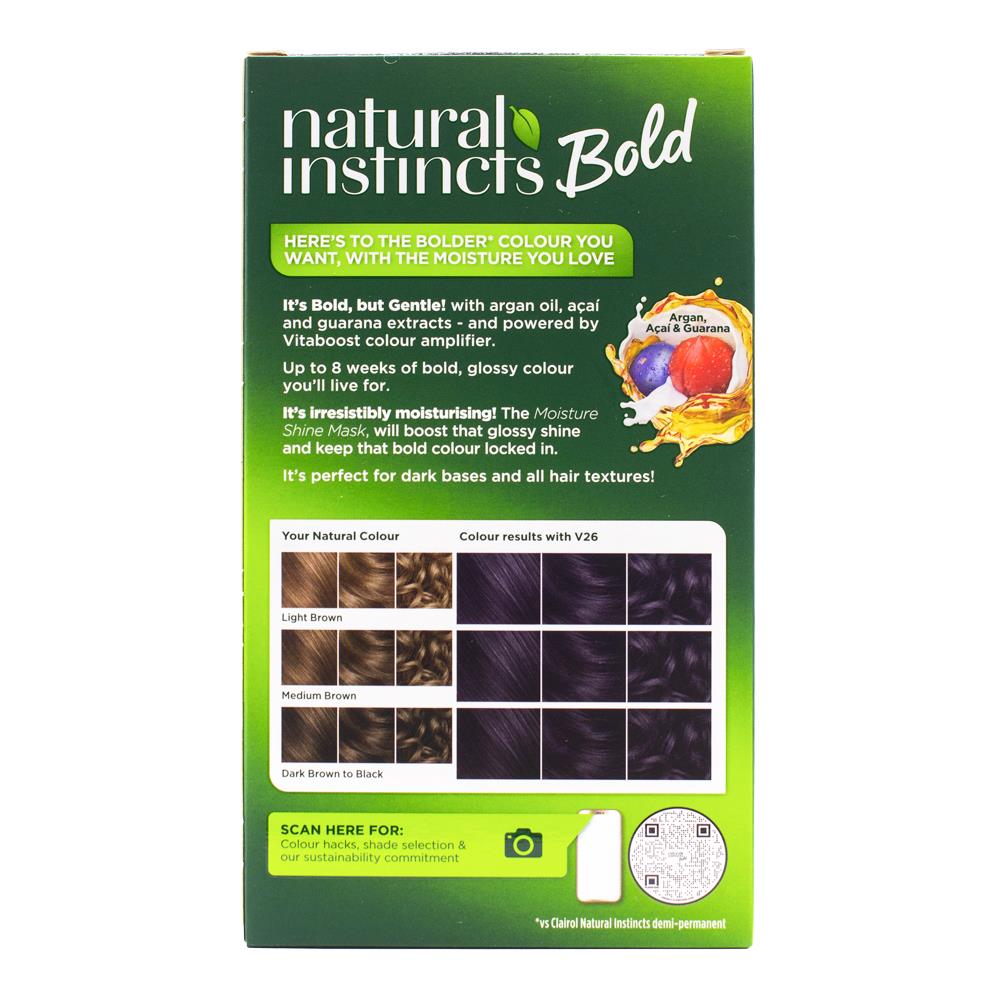 Clairol Permanent Hair Colour Natural Instincts V26 Violet (3x Pack)