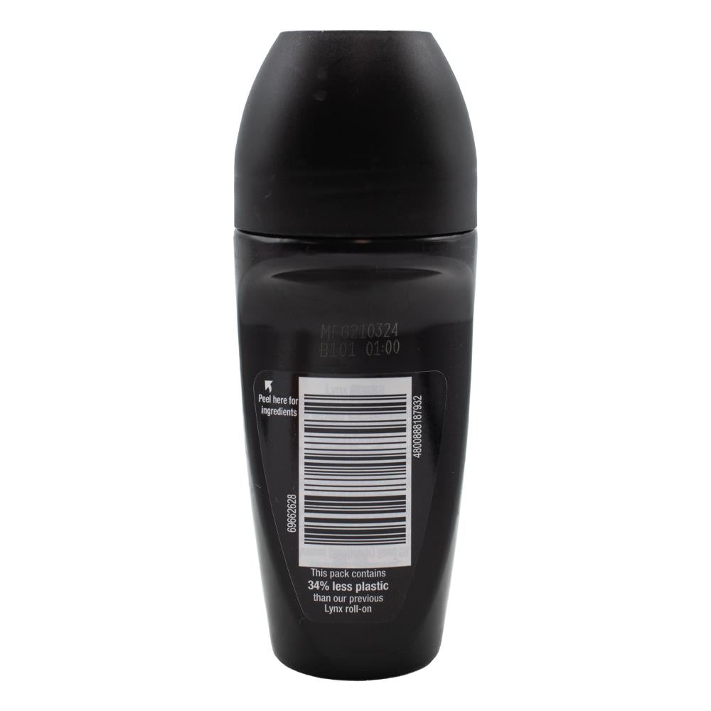 Lynx Antiperspirant Roll On Black Frozen Pear & Cedarwood Scent 48hr 50ml (6 Pack)