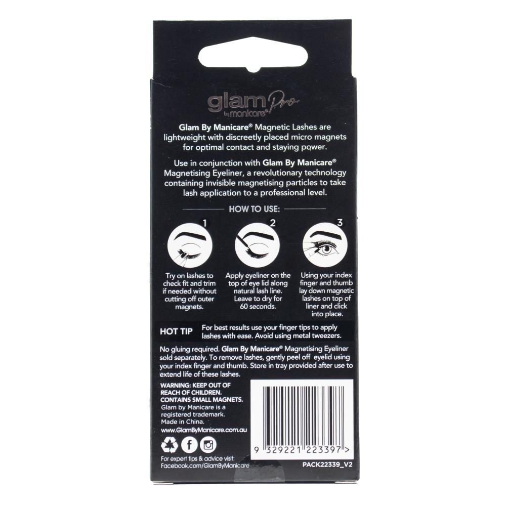 Glam Pro By Manicare Magnetic Lashes Natural 64. Willow (3x Pack)