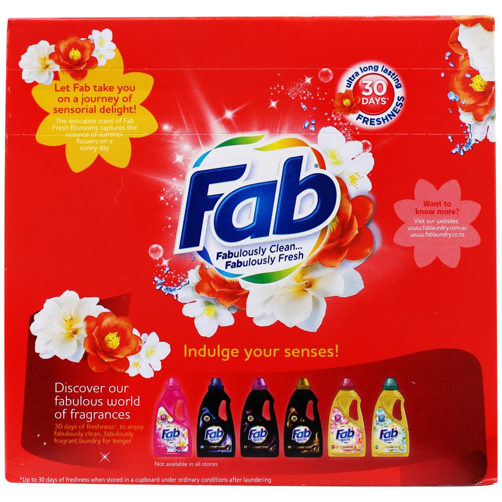 Fab Laundry Powder Fresh Blossoms Front + Top Loader 1kg (12 Pack)