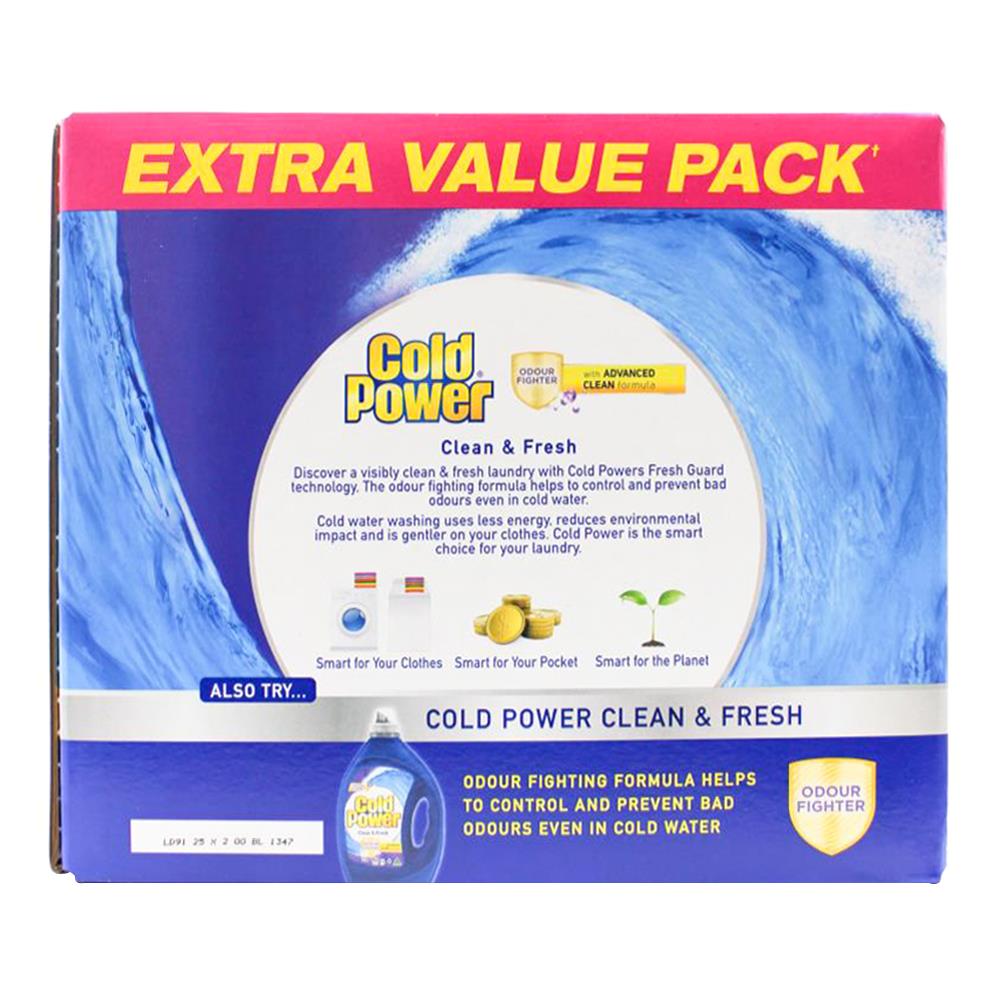 Cold Power 5.4kg Laundry Powder Clean & Fresh Odour Fighter ( 1x Pack)