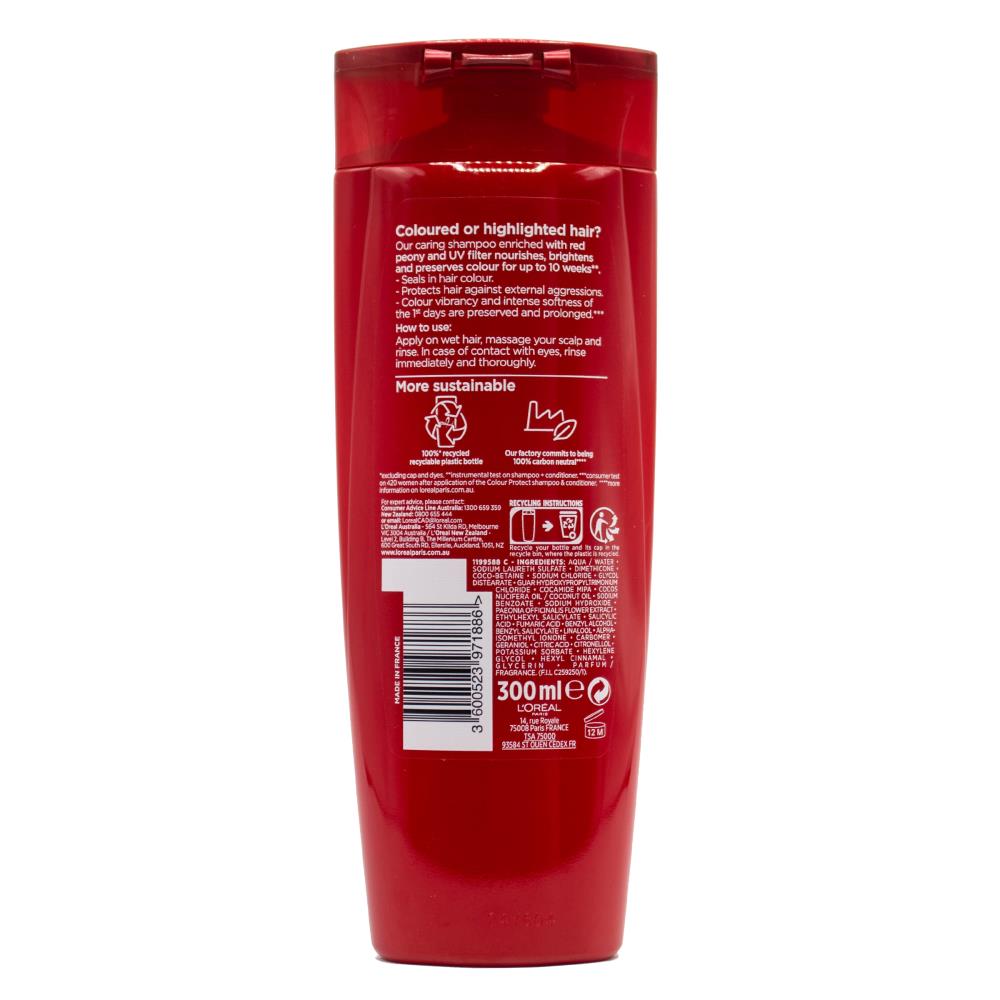 Loreal Shampoo Colour Protect Colour Protecting Coloured Or Highlighted Hair 300ml (6x Pack)