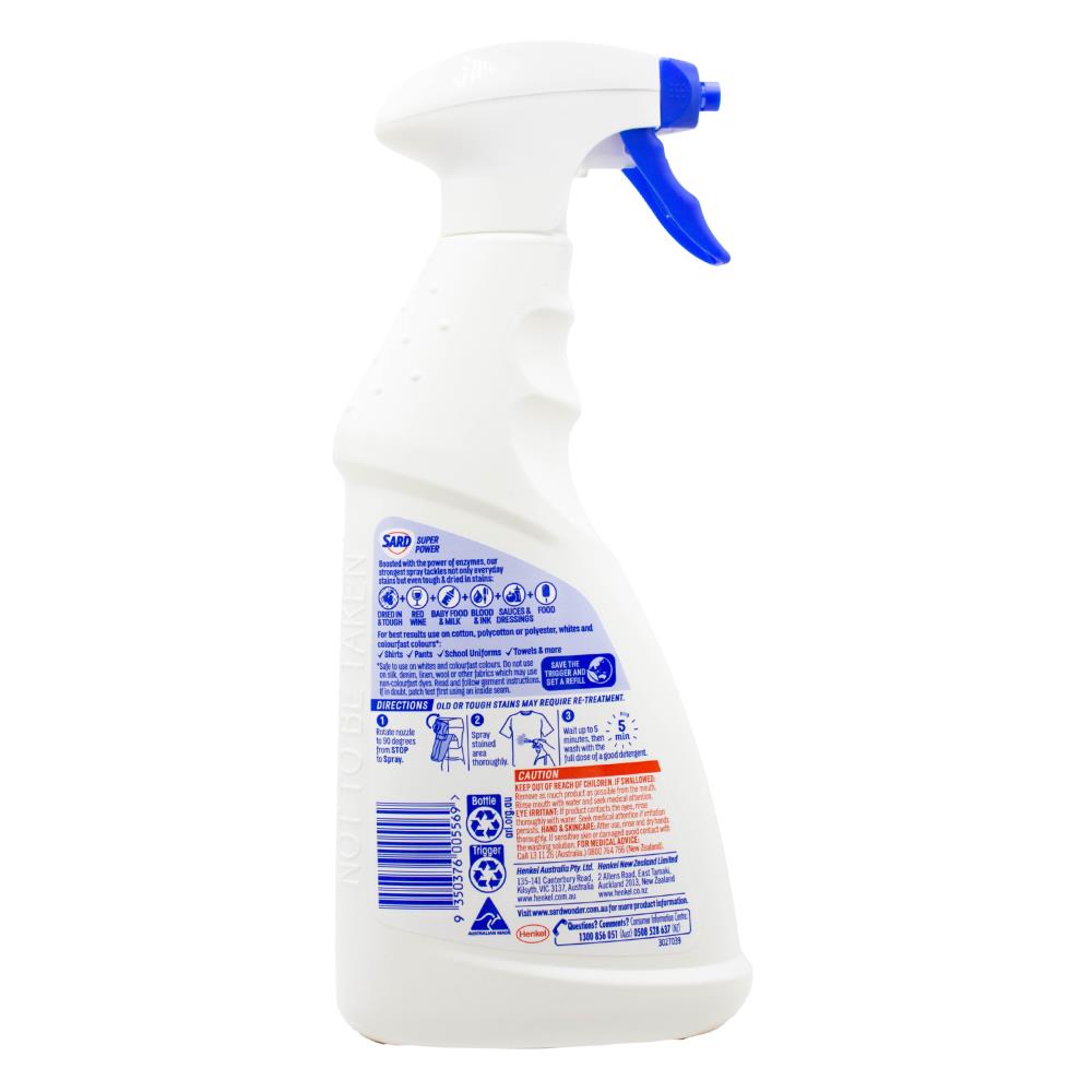 SARD 420mL STAIN REMOVER TOUGHEST STAINS SUPER POWER (6x Pack)