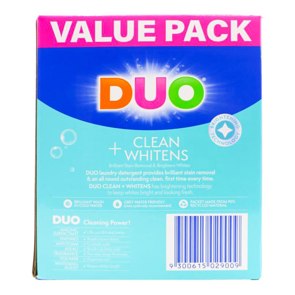 DUO 5kg VALUE PACK FRONT AND TOP LOADER CLEANS & WHITENS COASTAL FRESH