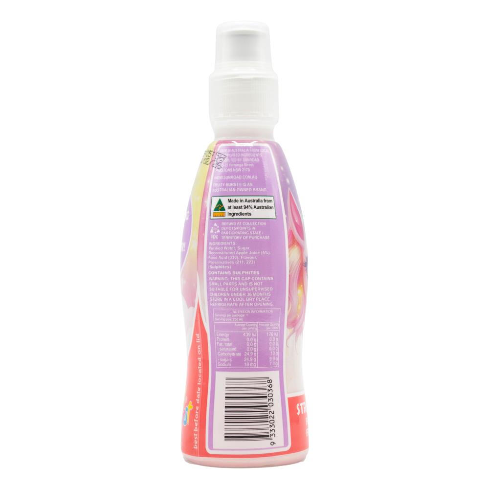 Fruity Burst Unicorns Strawberry 250ml Bottle (24x Pack)