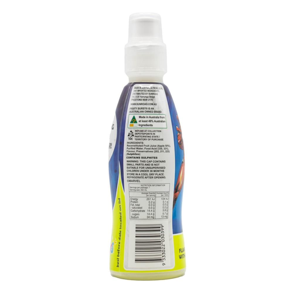 Fruity Burst Avengers Apple 250ml Bottle (24x Pack)