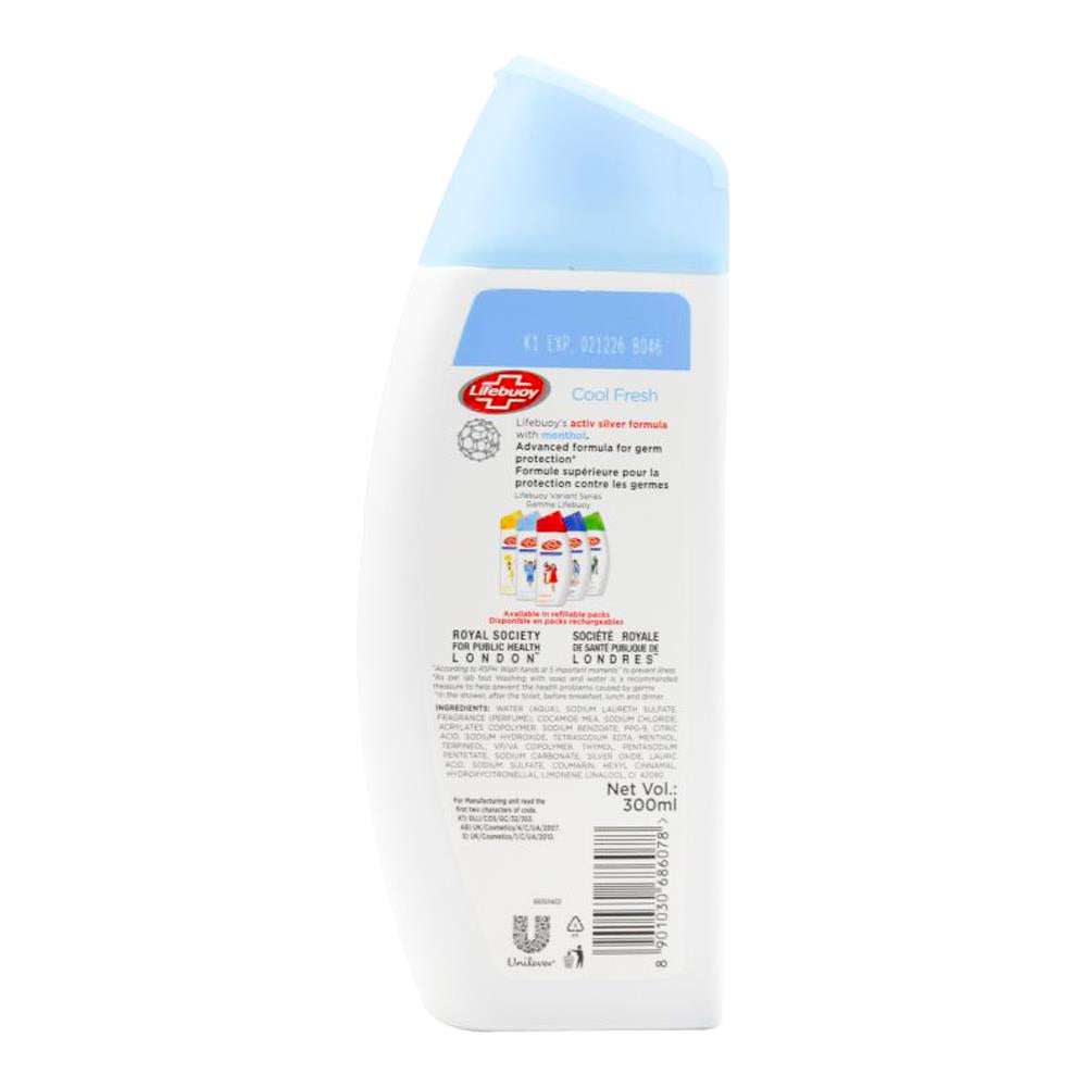 Lifebuoy Antibacterial Bodywash Cool Fresh 300ml (24x Pack)