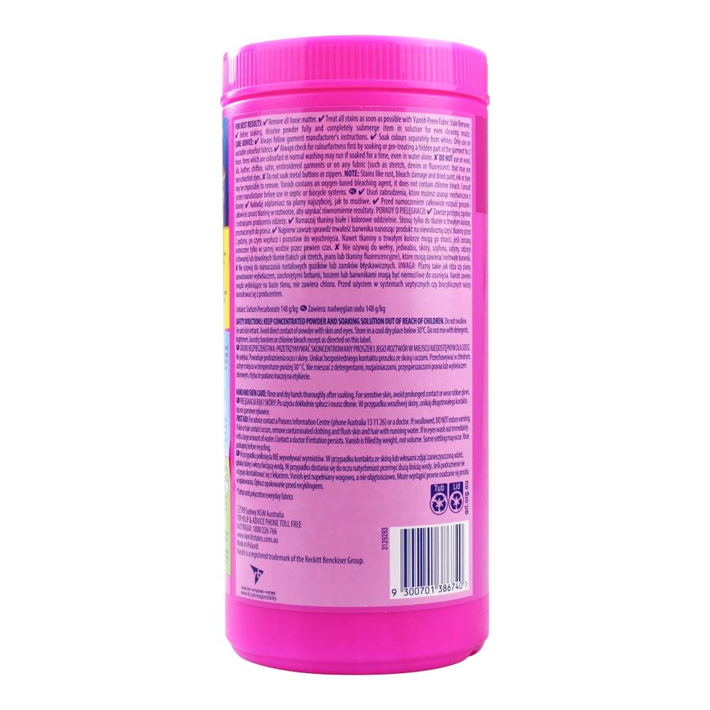 Vanish Fabric Stain Remover Powder 1.85kg (6 Pack)
