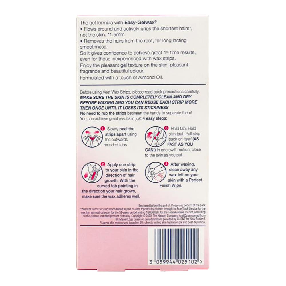 Veet Pk20 Wax Strips With A Touch Of Almond Oil (6x Pack)