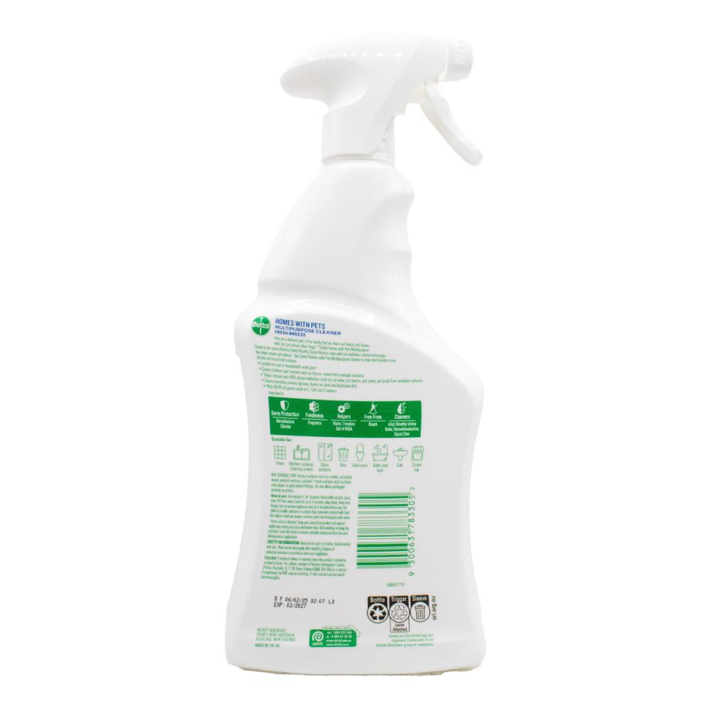 Dettol Multi Purpose Cleaner Homes with Pets Odour Removal 750mL (6 Pack)