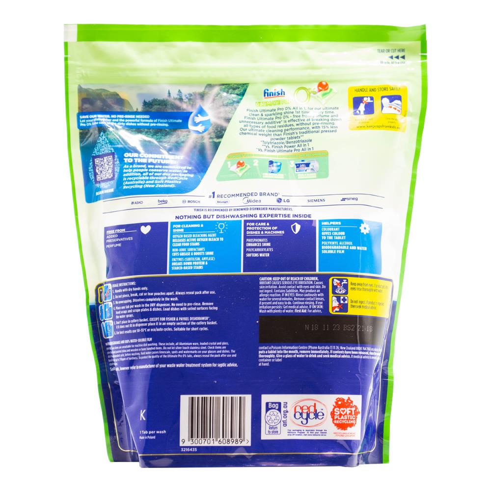 Finish Powerball Ultimate Pro All In 1 Dishwashing Tablets Free From Perfume 6 x 48Pk (288 Tablets)