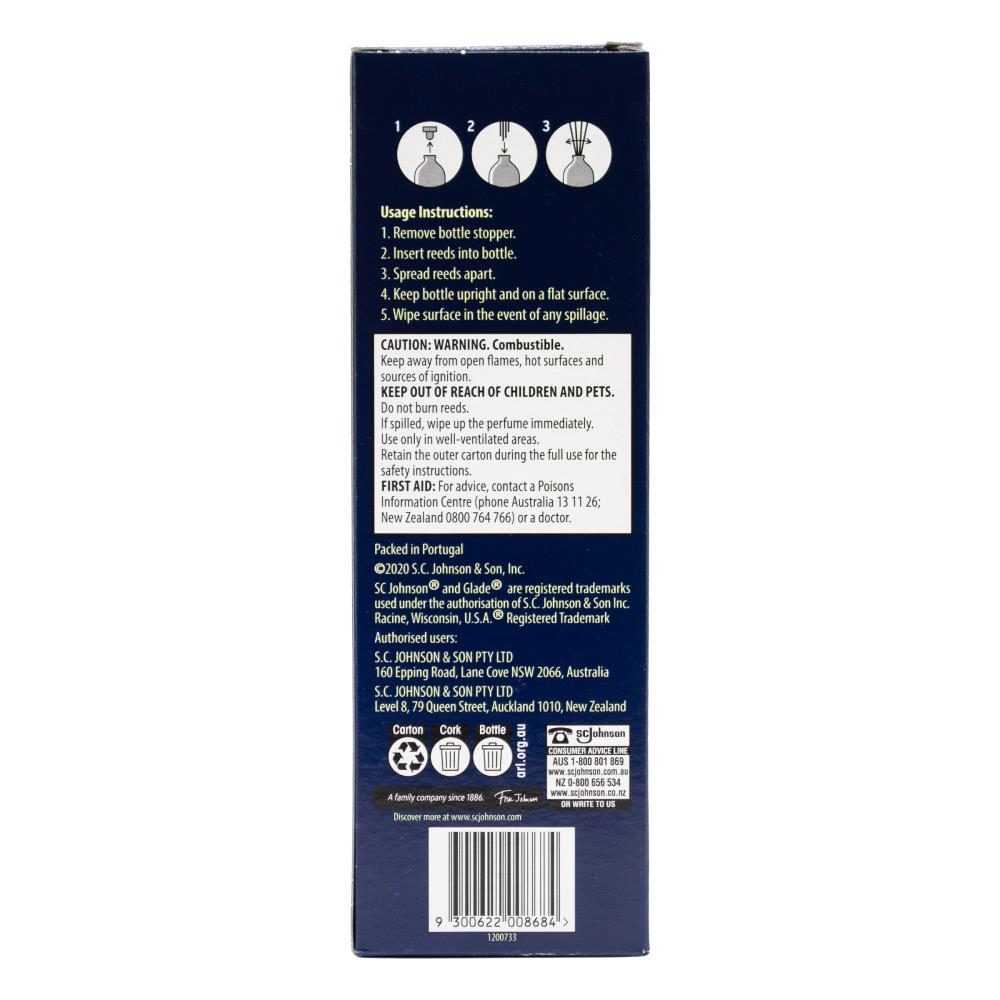 Glade Reed Difuser Aromatherapy Peaceful Mind Bergamot And Lemongrass 80ml (6x Pack)