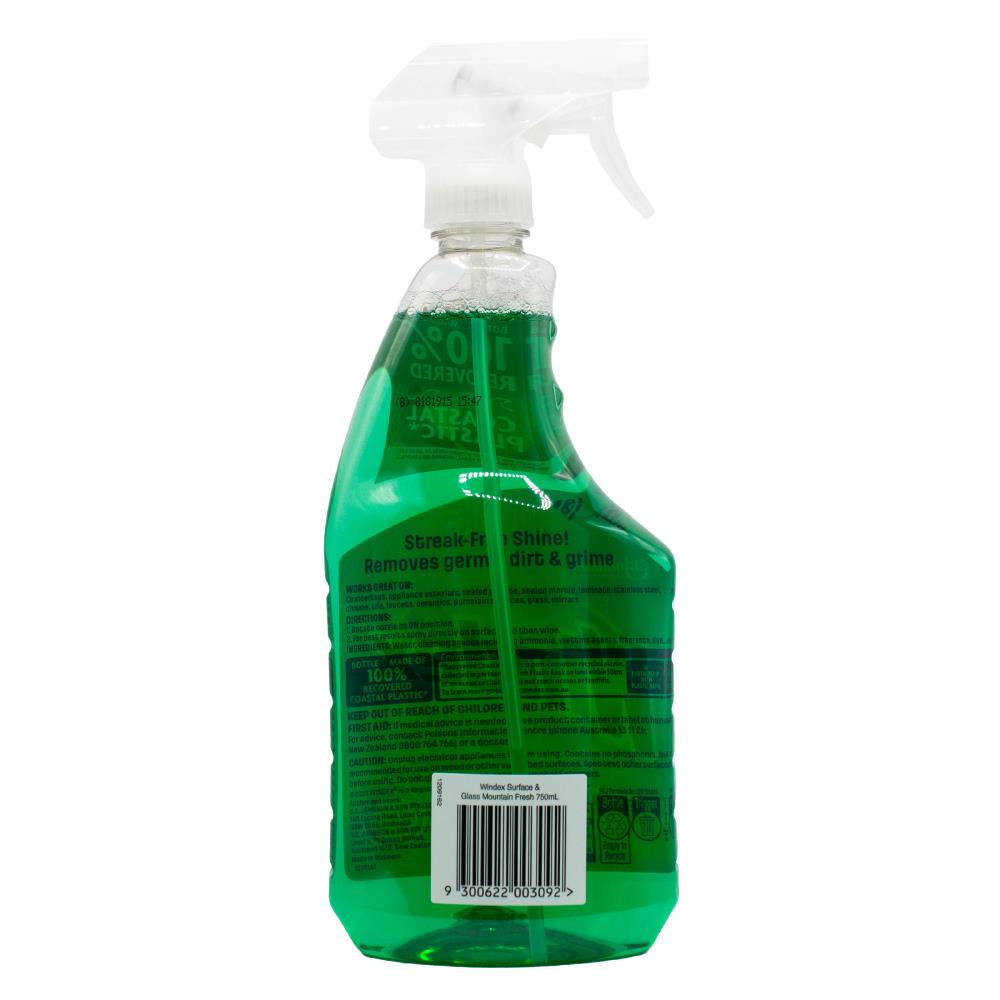 WINDEX SURFACE AND GLASS CLEANER MOUNTAIN FRESH 750ml (6x Pack)