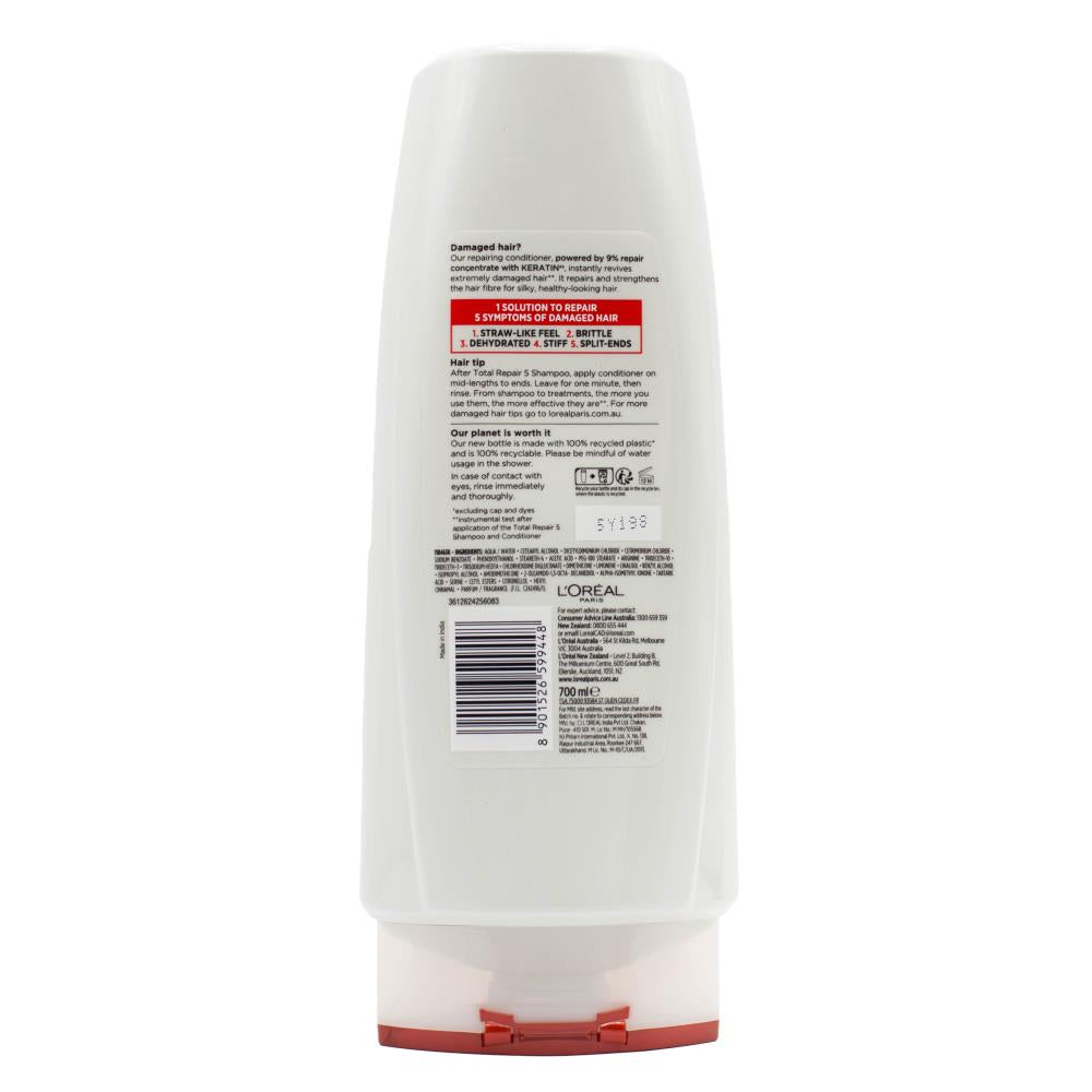 LOREAL 700mL CONDITIONER REPAIRING TOTAL REPAIR 5 DAMAGED HAIR (3x Pack)