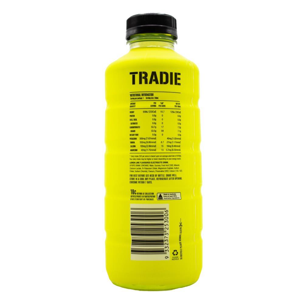 TRADIE SPORTS DRINK CHIPPY LEMON LIME 750ml (12x Pack)